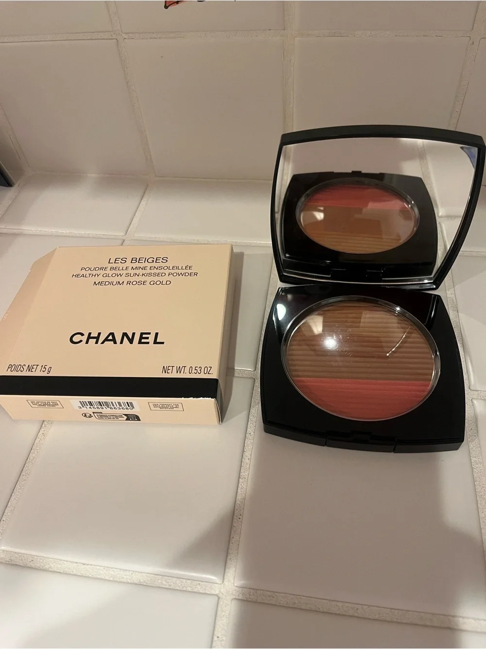 CHANEL LES BEIGES HEALTHY  GLOW  SUN KISSED POWDER - MEDIUM ROSE GOLD